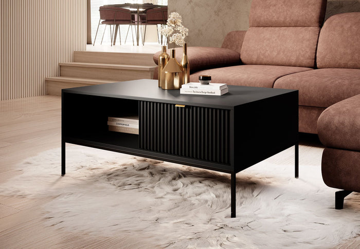 Meubella - Salontafel Navil - Zwart - 104 cm
