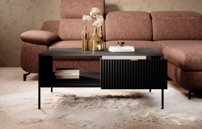 Meubella - Salontafel Navil - Zwart - 104 cm