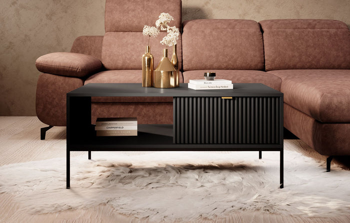 Meubella - Salontafel Navil - Zwart - 104 cm
