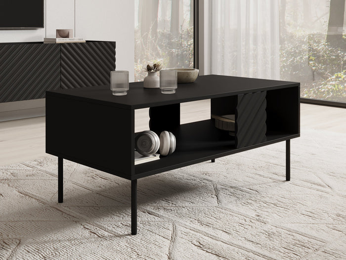Meubella - Salontafel Laguna - Zwart - 100 cm