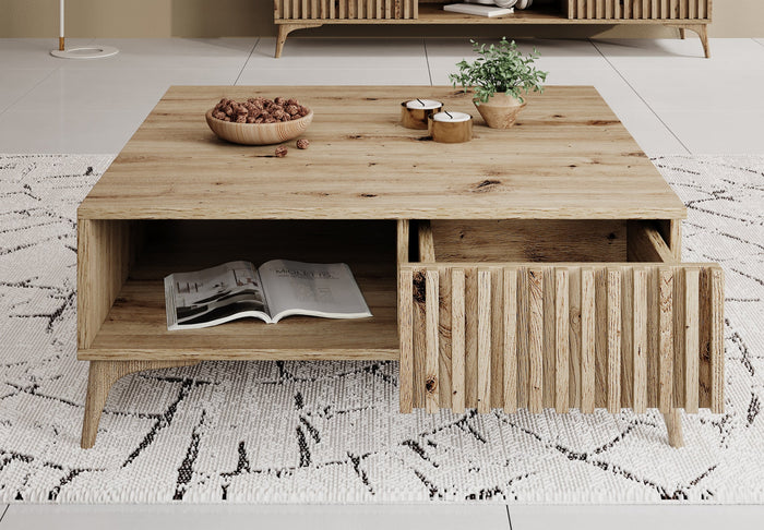 Meubella - Salontafel Evy - Eiken - 80 cm