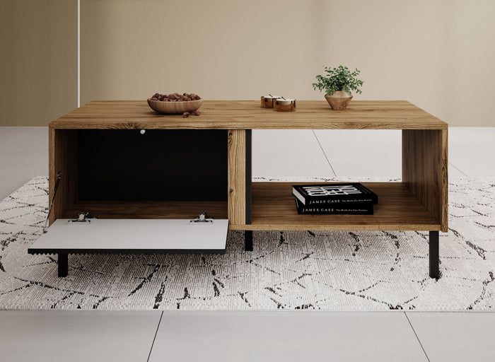 Meubella - Salontafel Margareth - Eiken - 110 cm