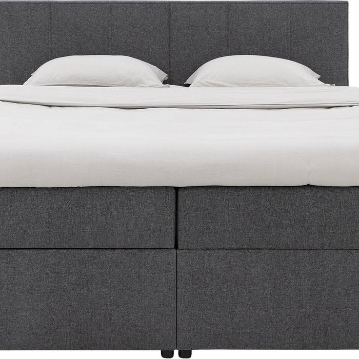 Goossens Boxspring Store met opbergruimte - grijs - 180 x 212 cm cm