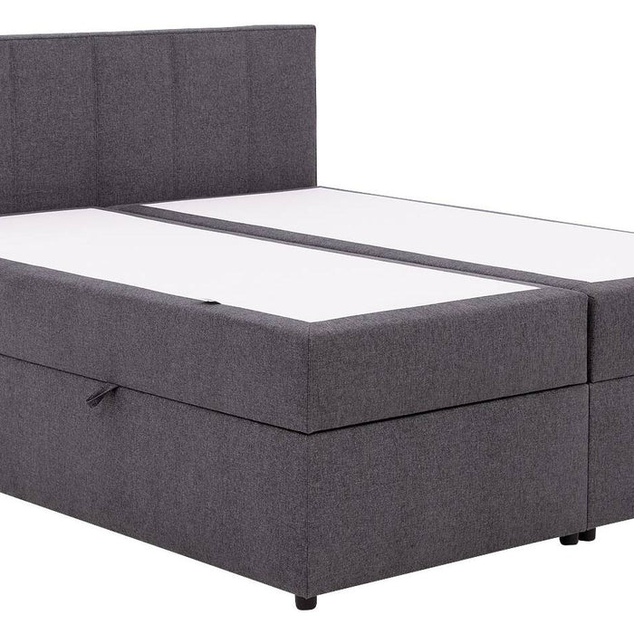 Goossens Boxspring Store met opbergruimte - grijs - 180 x 212 cm cm