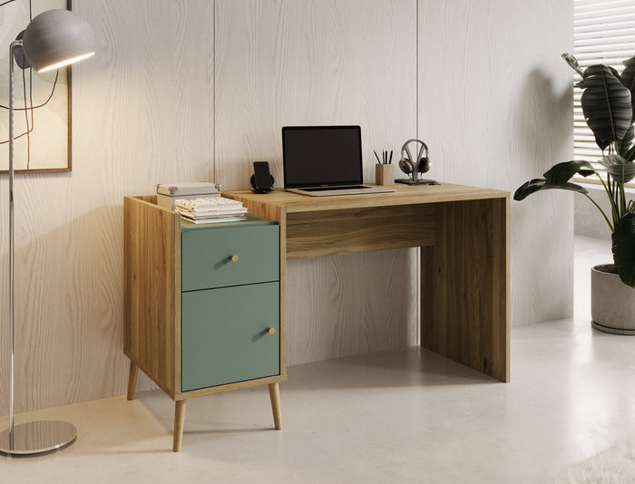 Meubella - Bureau Wally - Groen - 140 cm