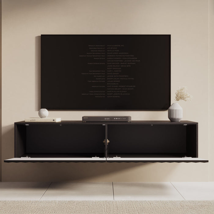 Meubella - TV-Meubel Angelina - Zwart - 154 cm