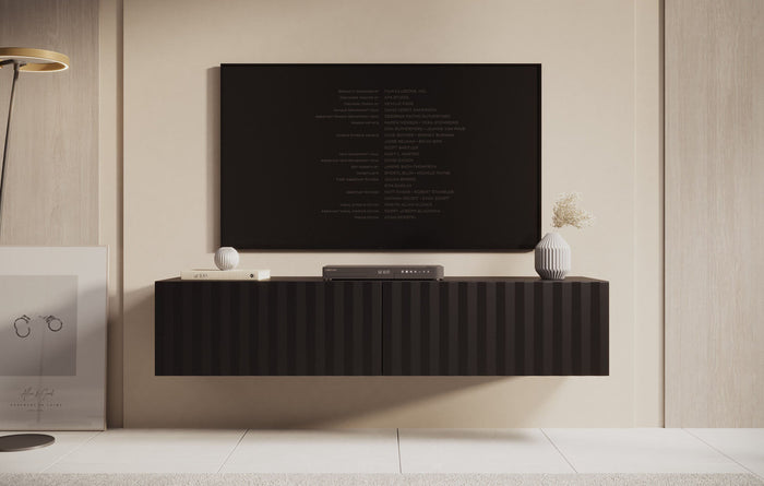 Meubella - TV-Meubel Angelina - Zwart - 154 cm