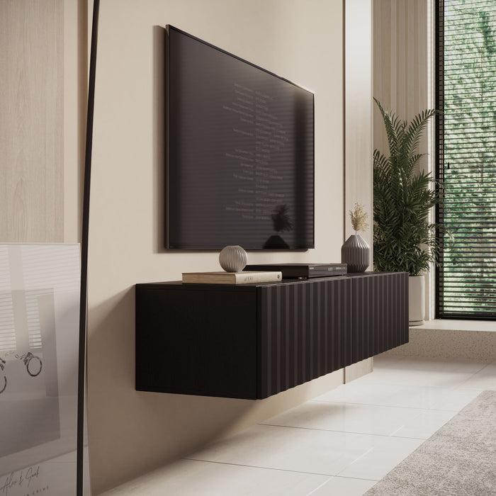 Meubella - TV-Meubel Angelina - Zwart - 154 cm