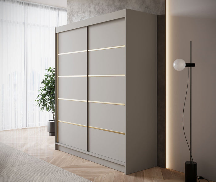 Meubella - Kledingkast Eagle - Beige - 180 cm