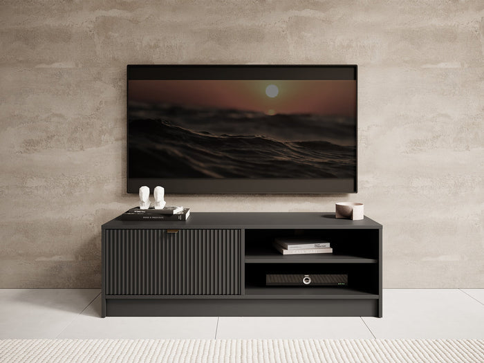 Meubella - TV-Meubel Tavares - Zwart - 120 cm