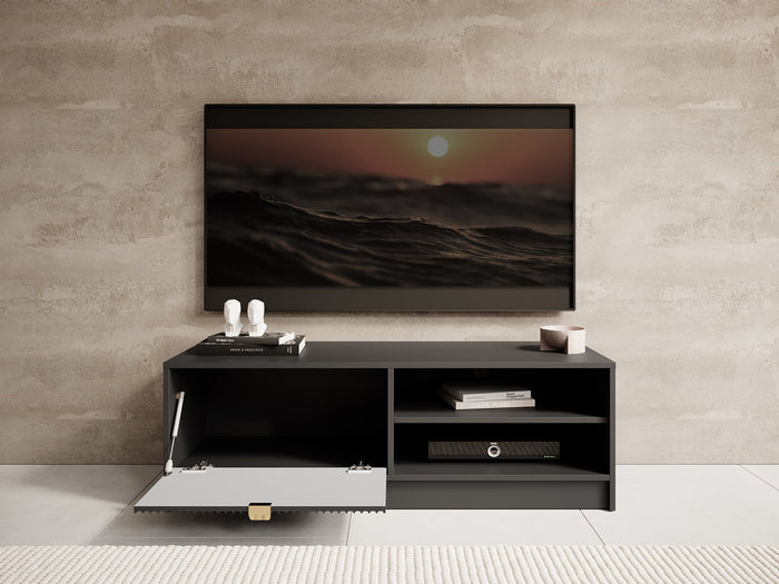Meubella - TV-Meubel Tavares - Zwart - 120 cm
