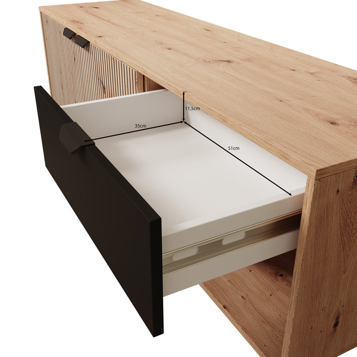 Meubella - TV-Meubel Malaika - Eiken - 150 cm