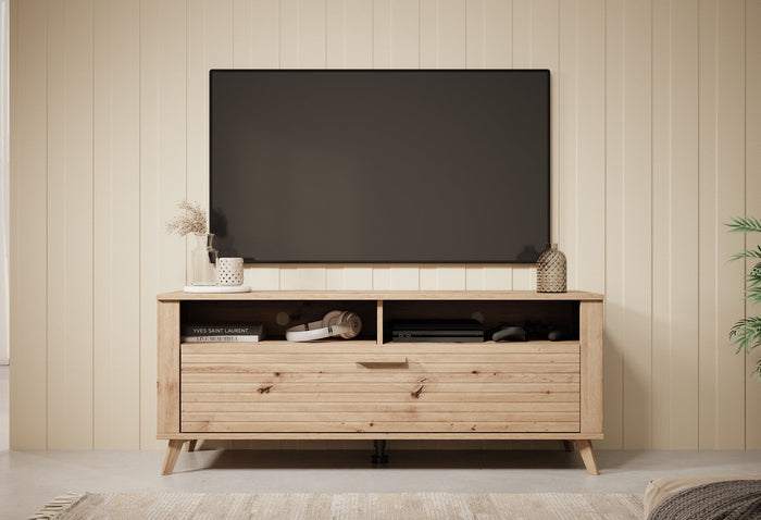 Meubella - TV-Meubel Ritch - Eiken - 129 cm