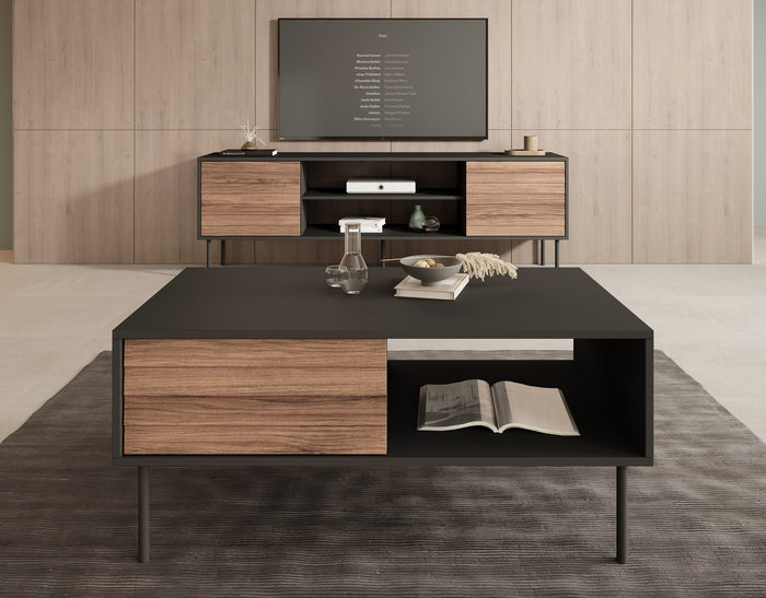 Meubella - Salontafel Cordoba - Zwart 2 - 100 cm