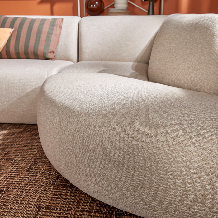 by fonQ Move Hoekbank Rechts - Ronde Hoek - Zand