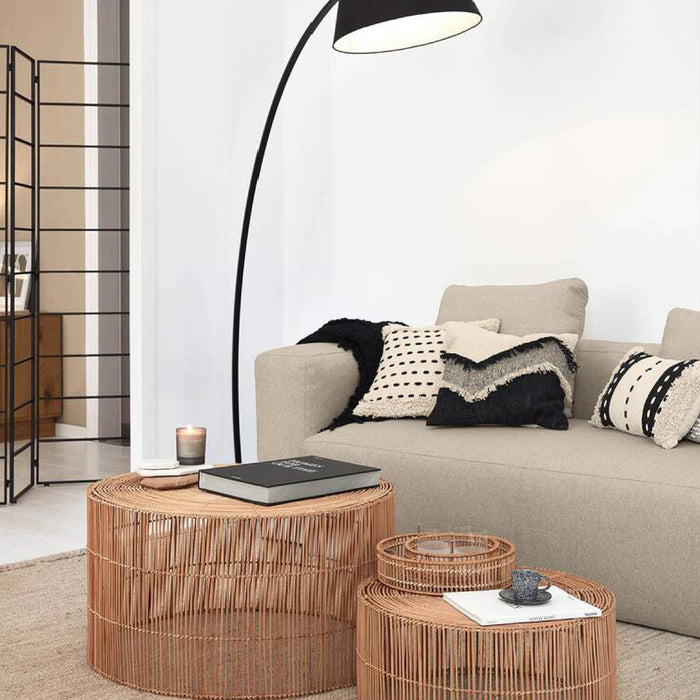 Kave Home Blok 3-zitsbank - Ivoor