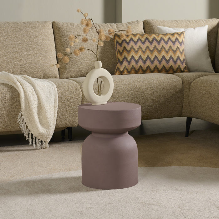 Bijzettafel Bamberg - Paars - Metaal - 34x42x34cm (BxHxD)
