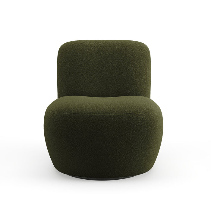 Draaifauteuil in kaki badstof