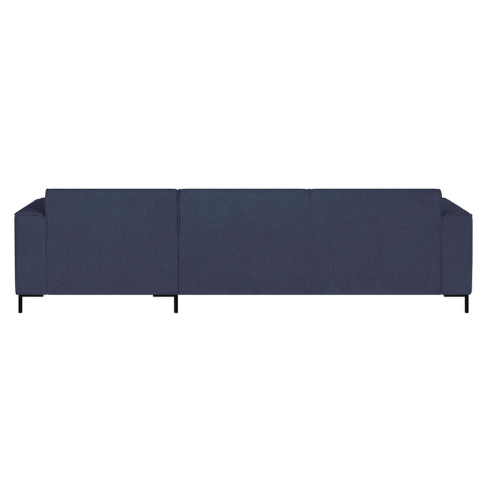 by fonQ Loft Hoekbank met Chaise Longue Rechts - Chenille - Donkerblauw