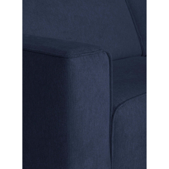 by fonQ Loft Hoekbank met Chaise Longue Rechts - Chenille - Donkerblauw