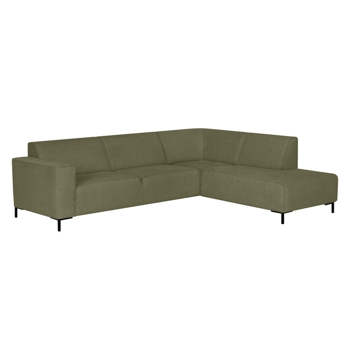 by fonQ Loft Hoekbank Rechts - Chenille - Groen