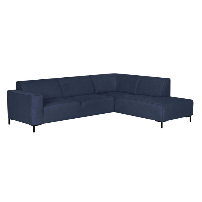 by fonQ Loft Hoekbank Rechts - Chenille - Donkerblauw