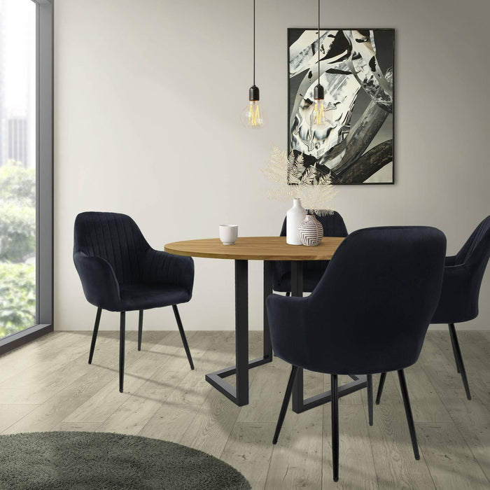 ML-Design Eetkamerstoel Perrin velvet set van 6