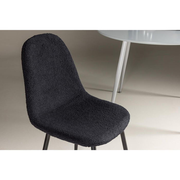 Svea - Selo eetkamerstoel - teddy - zwart