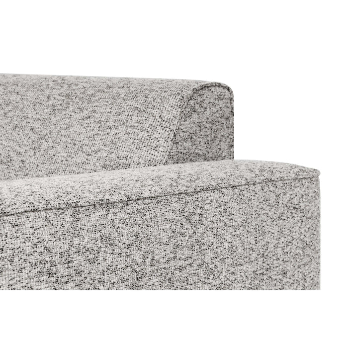 by fonQ Loft Hoekbank met Chaise Longue Rechts - Chenille Melange - Grijs