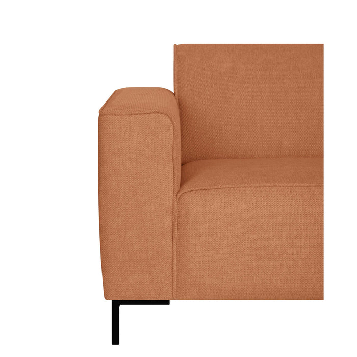 by fonQ Loft Hoekbank met Chaise Longue Rechts - Chenille - Roest