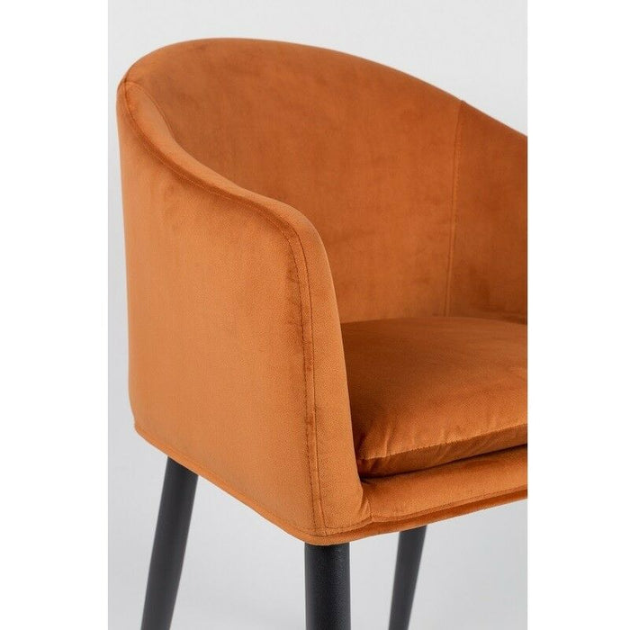 Puur - Kinna eetkamerstoel velours oranje