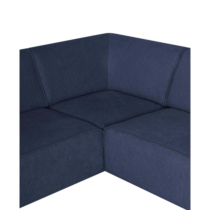 by fonQ Loft Hoekbank Links - Chenille - Donkerblauw