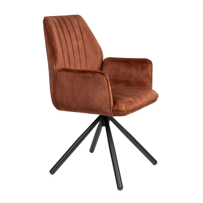 Puur - Carmen eetkamerstoel - roestbruin
