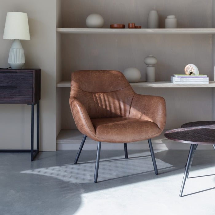 Puur - Kasey fauteuil - vintage bruin