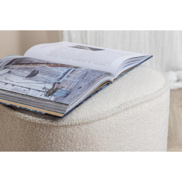 Svea - Arlo poef - teddy - off white