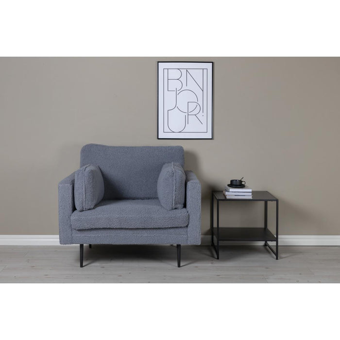 Svea - Kiva fauteuil - teddy - donkergrijs