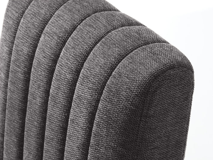 Giga Living - Eetkamerstoel Stof Donkergrijs - Trout - Set van 2