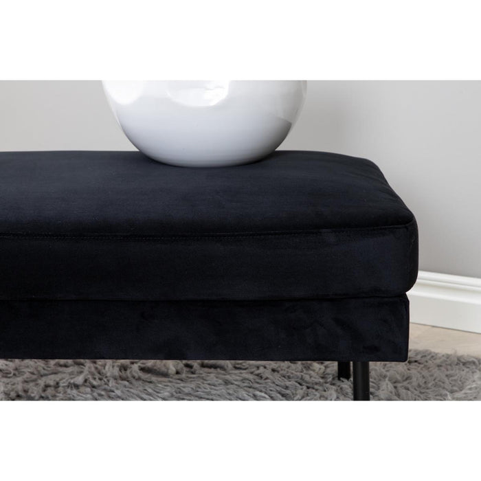Svea - Rio hocker - velvet - zwart