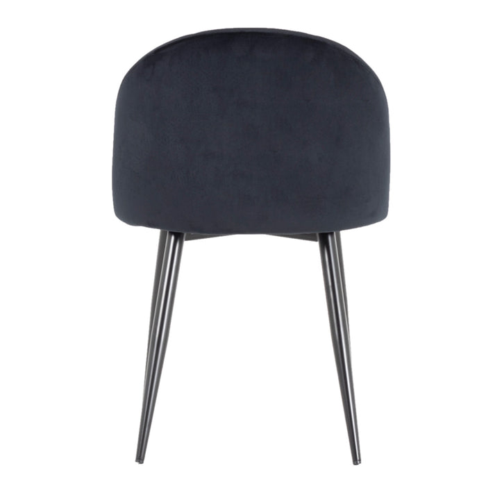 Giga Meubel - Stoel Stella Velvet Zwart (set van 2)