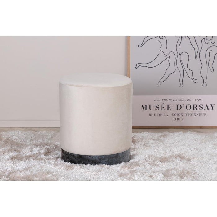 Svea - Cleo poef - velvet - beige