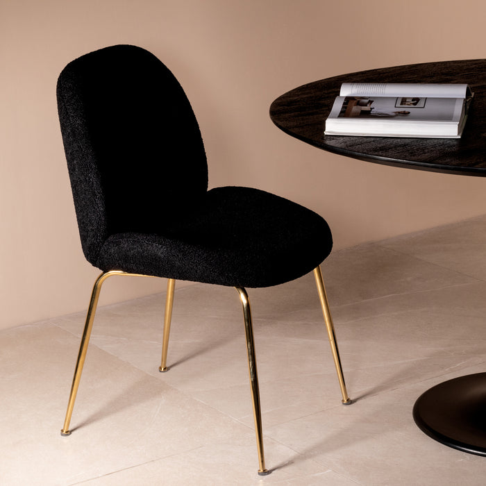 Eetkamerstoel Teddy Zwart - Stoel Dewi Luxe - Giga Meubel