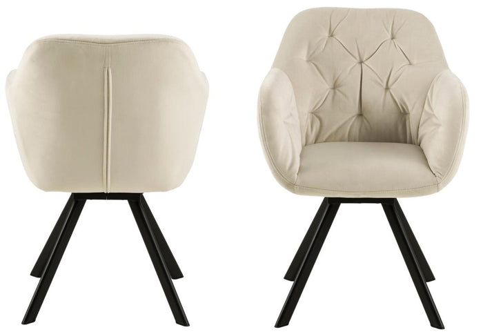 Giga Living - Eetkamerstoel - Zand - Stof - Lida