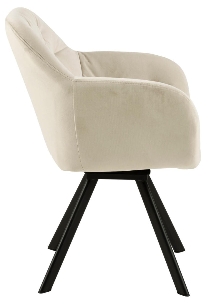 Giga Living - Eetkamerstoel - Zand - Stof - Lida