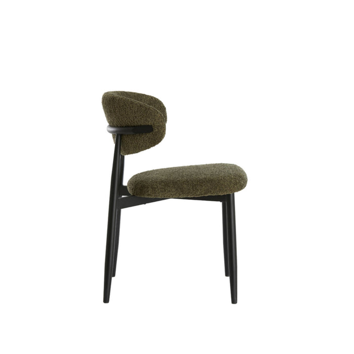 Light & Living - Eniola eetkamerstoel - groen+zwart