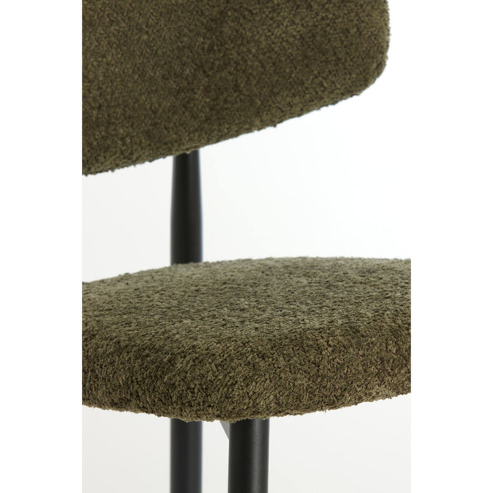 Light & Living - Eniola eetkamerstoel - groen+zwart