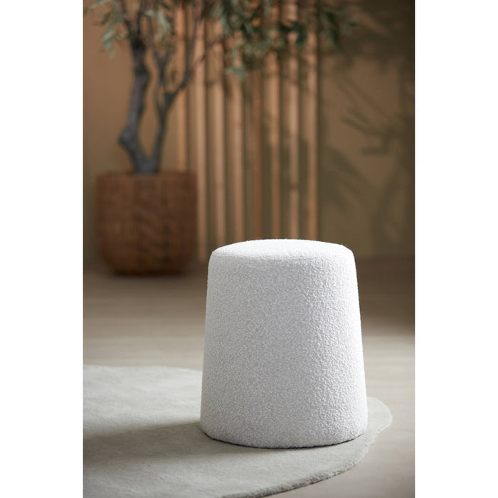 Light & Living Light&living Poef Ø39x45 cm LAURYN bouclé crème