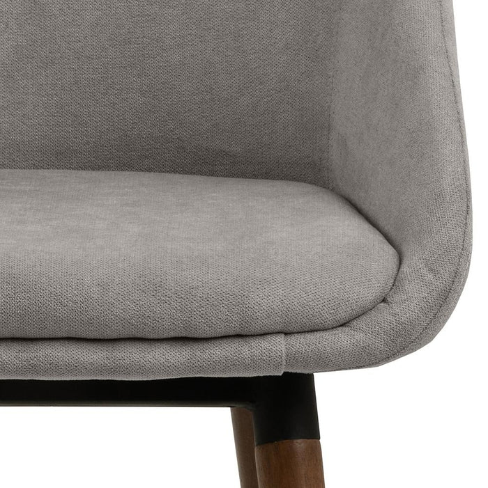 Giga Living - Eetkamerstoel Met Armleuning Lhen Lichtgrijs