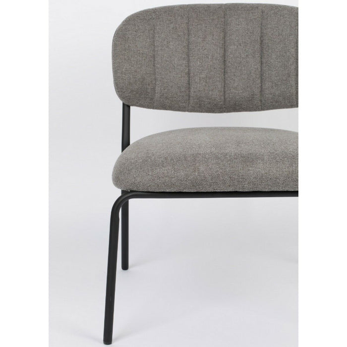 Puur Viken fauteuil grijs|zwart