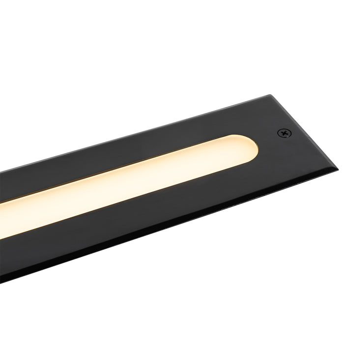 QAZQA Moderne grondspot zwart 50 cm incl. LED IP65 - Eline