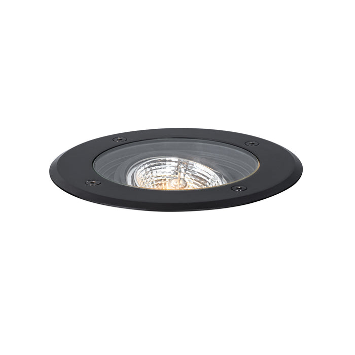 QAZQA Moderne buiten grondspot zwart AR70 verstelbaar IP65 - Delux